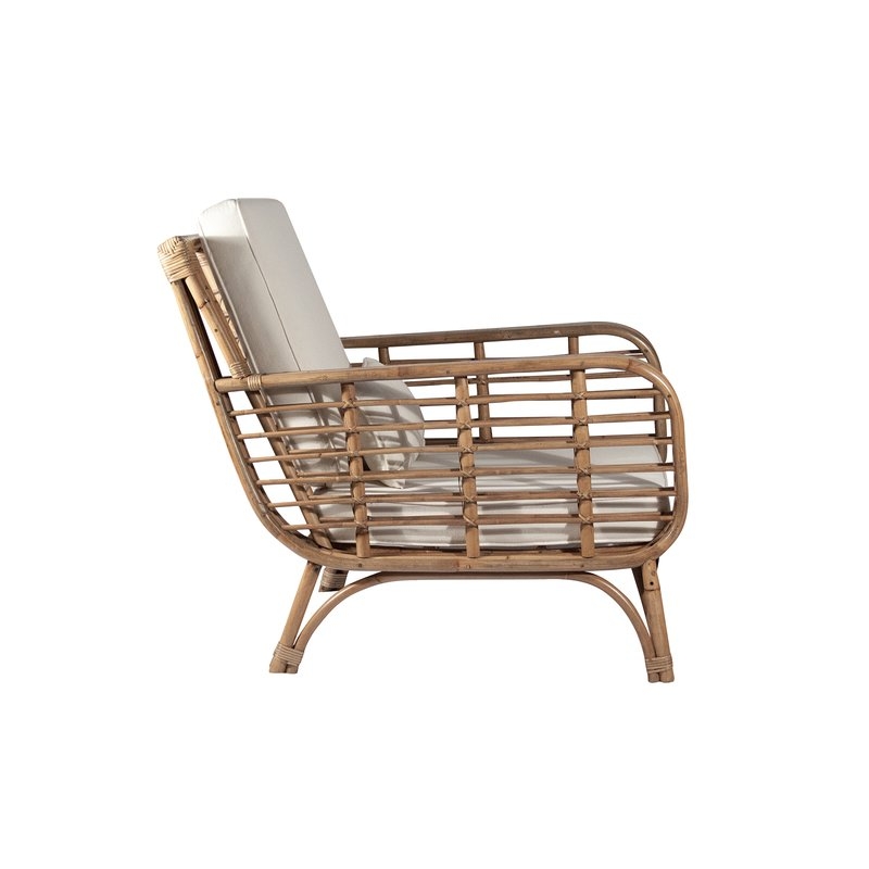 Square Back Rattan Chair - Image 1