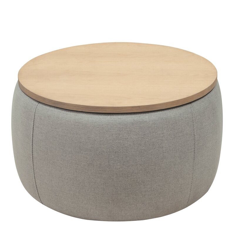 Coffee Table With Storage, Light Gray - Image 0