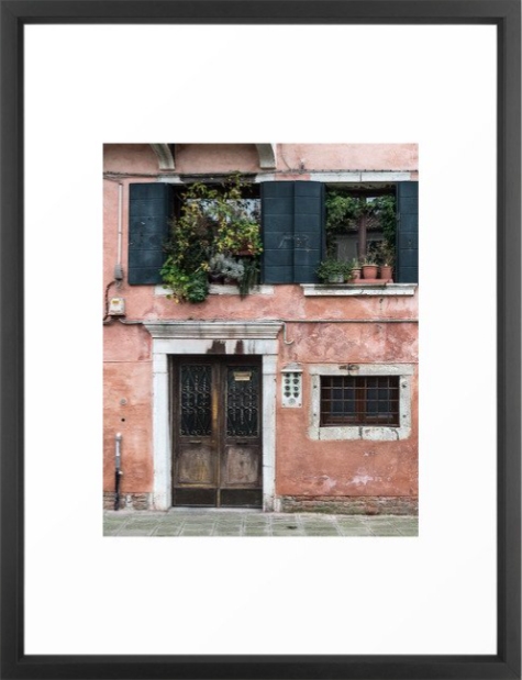 Venice, Italy Framed Print, 20"x26", Vector Black Frame - Image 0