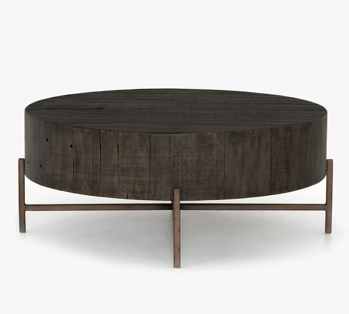 Fargo 40" Round Reclaimed Wood Coffee Table - Image 0