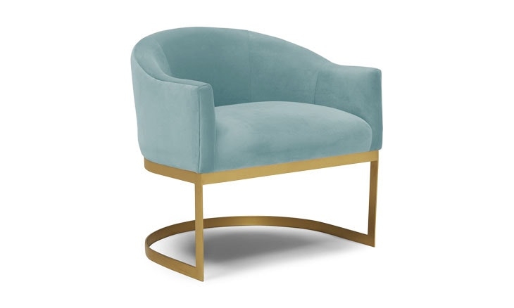 Blue Jolie Mid Century Modern Accent Chair - Impact Mist - Image 0