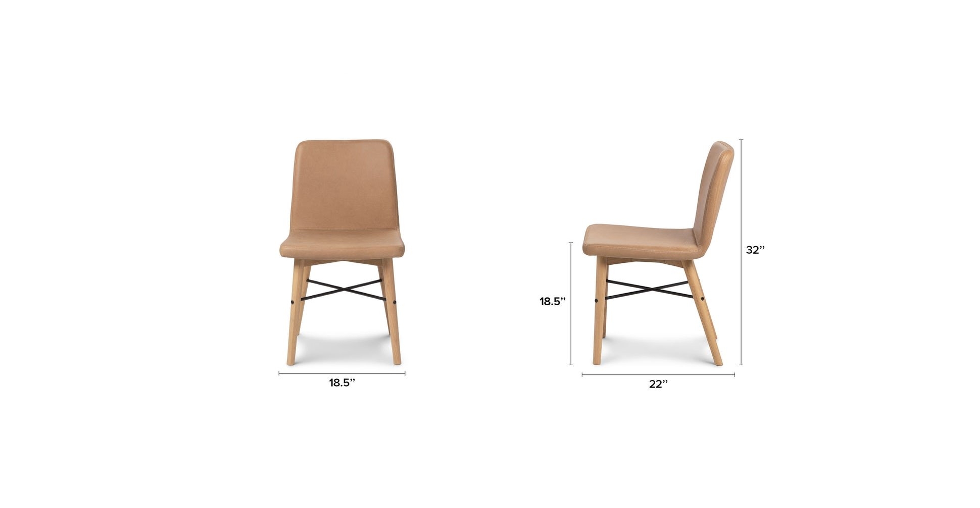 Kissa Canyon Tan Light Oak Dining Chair (Individual) - Image 4