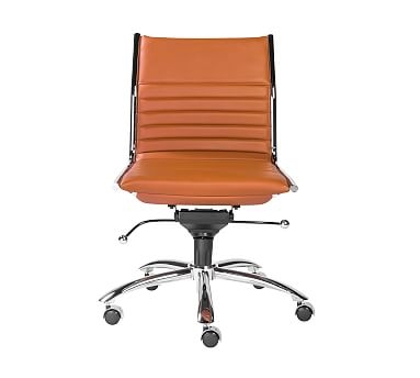 Fowler Armless Desk Chair, Cognac - Image 0