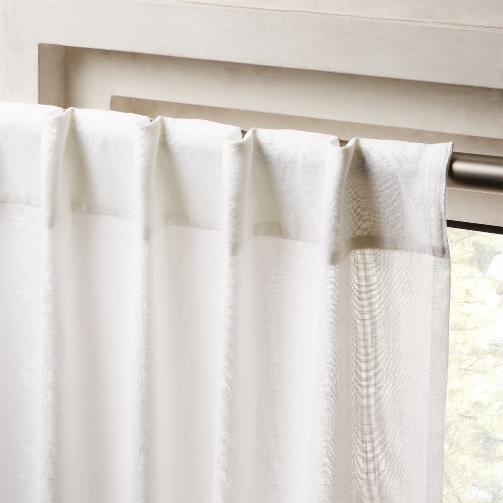 Heavyweight White Linen Curtain Panel 48"x120" - Image 0