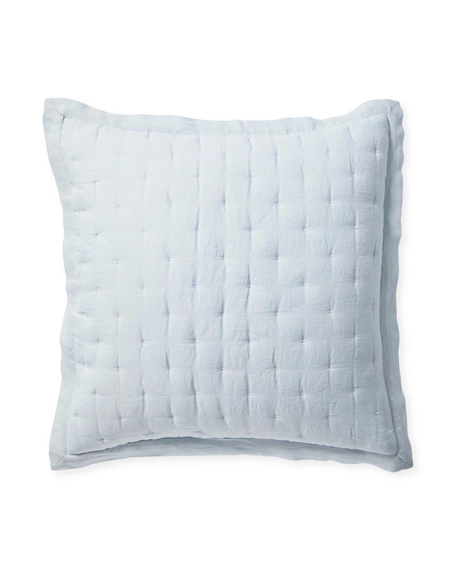 Sutter Quilted Euro Sham - Sky - Polyester Fill - Image 0