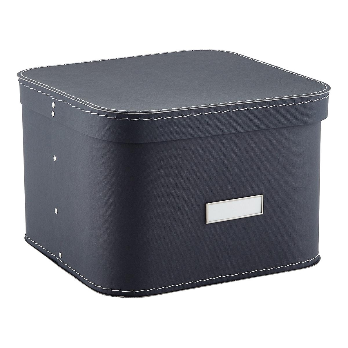 Graphite Oskar Storage Box with Lid - Image 0