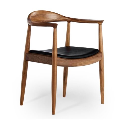 Gravitt Genuine Leather Upholstered Dining Chair - Image 0