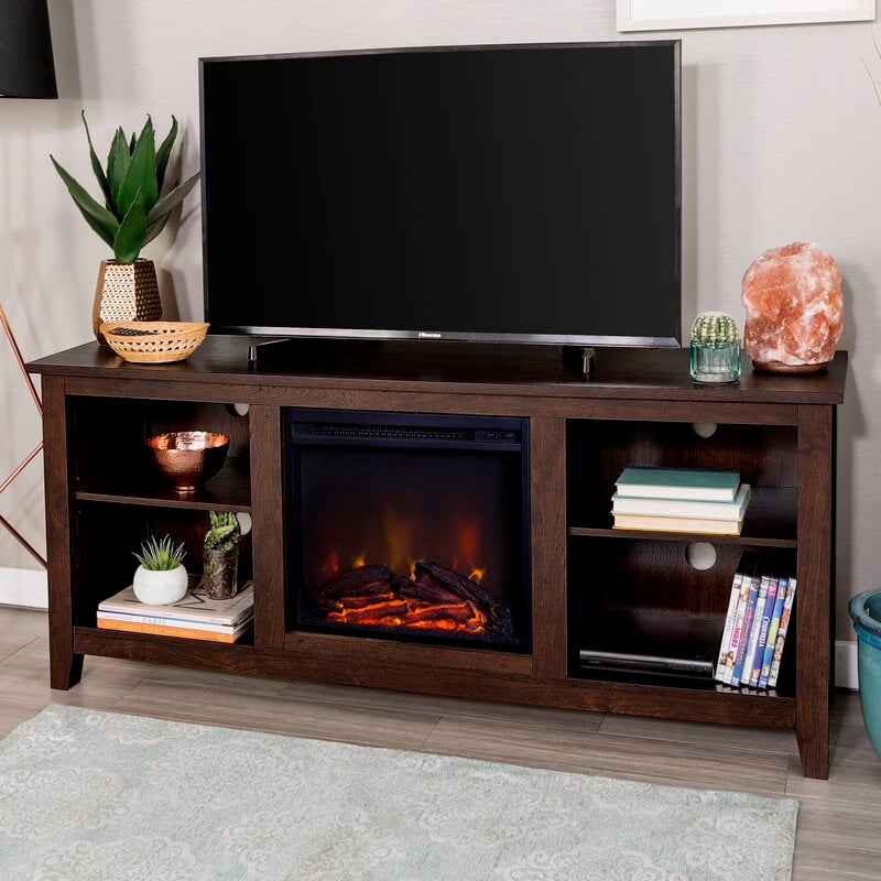 Sunbury TV Stand for TVs up to 60 inches with Fireplace Included - Image 0