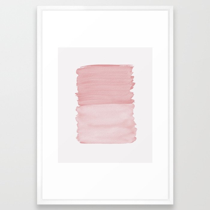 Blush Abstract Minimalism #1 #minimal #ink #decor #art #society6 Framed Art Print - Image 0