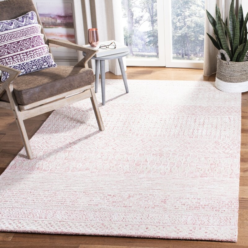 Stampley Light Pink Area Rug 6ft x 6ft - Image 0