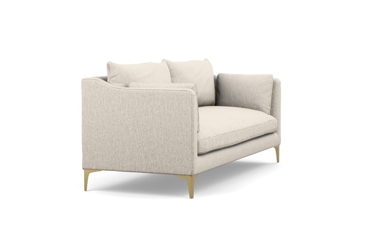 Caitlin by The Everygirl Sofa with Wheat Fabric and Brass Plated legs, 79" - Image 1