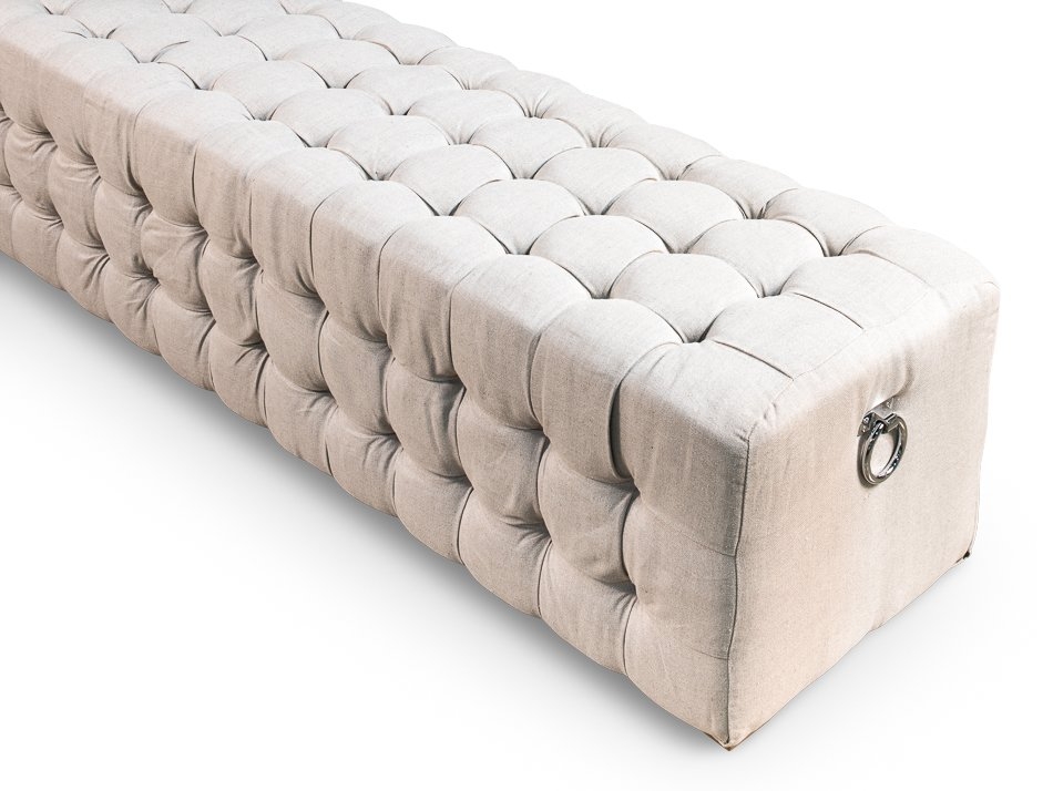 LONG TUFTED UPHOLSTERED BENCH - Image 1