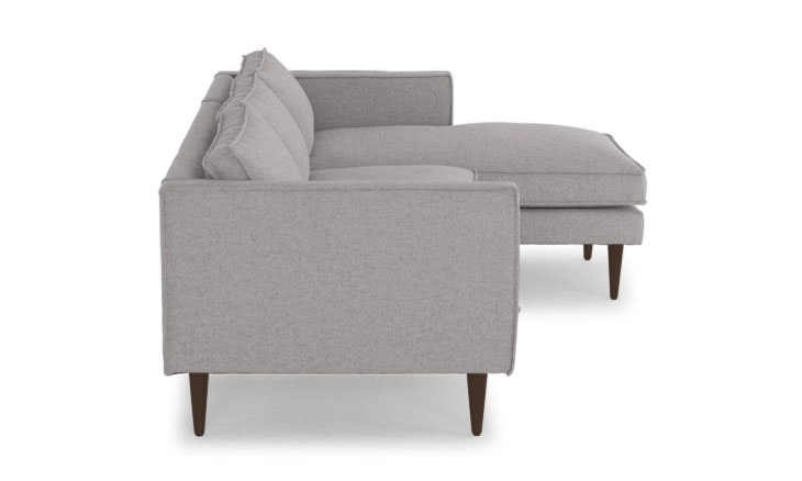 Serena Right-Facing Sectional - Taylor Felt Grey Fabric/Coffee Bean Legs - Image 2