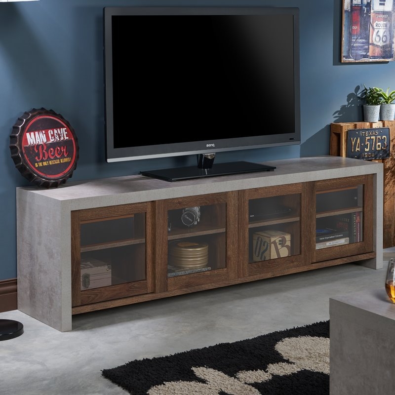 Behan Transitional 70.86" TV Stand - Distressed Walnut - Image 3