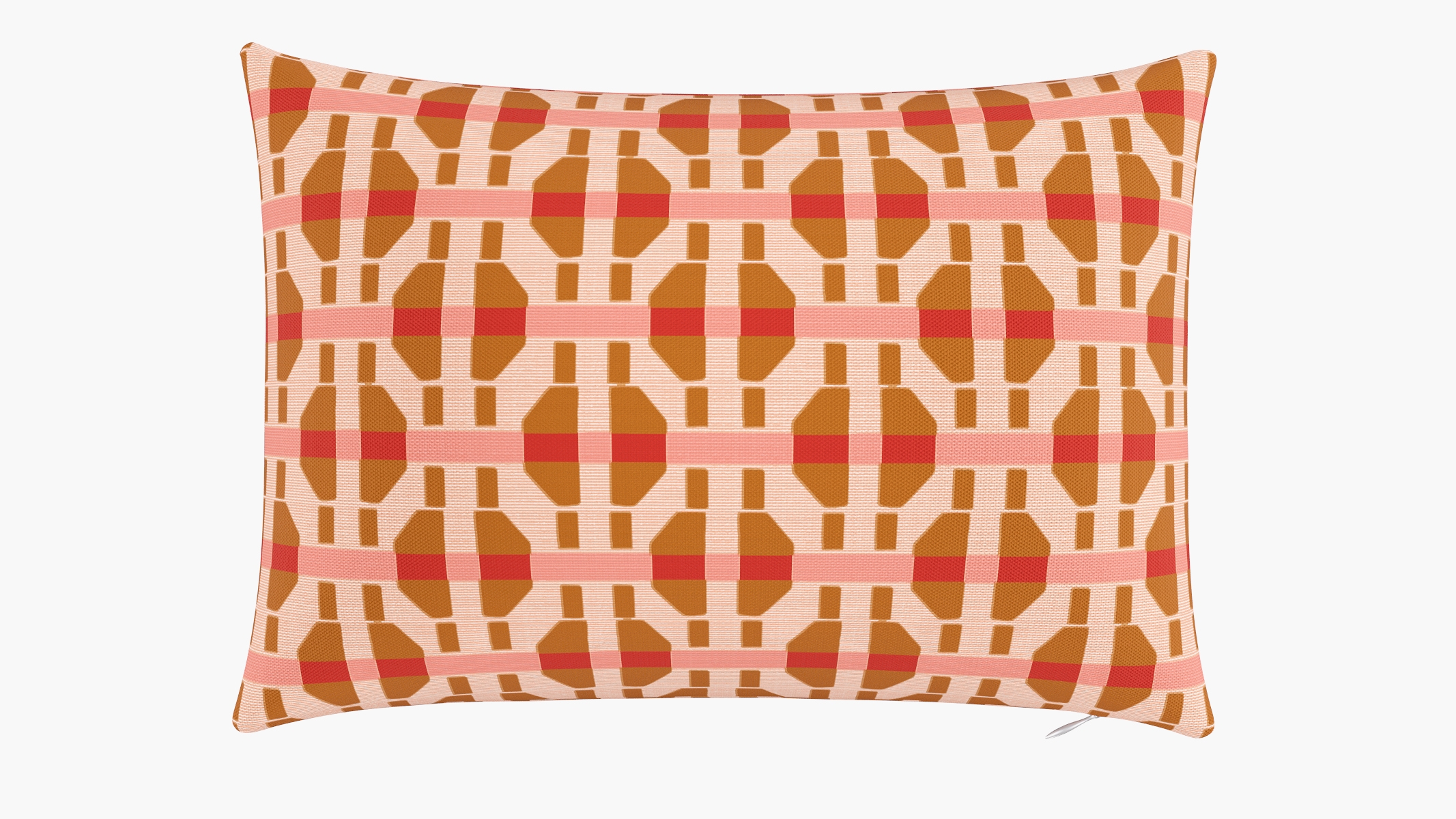 Lumbar Pillow, Pink Geo - Image 0