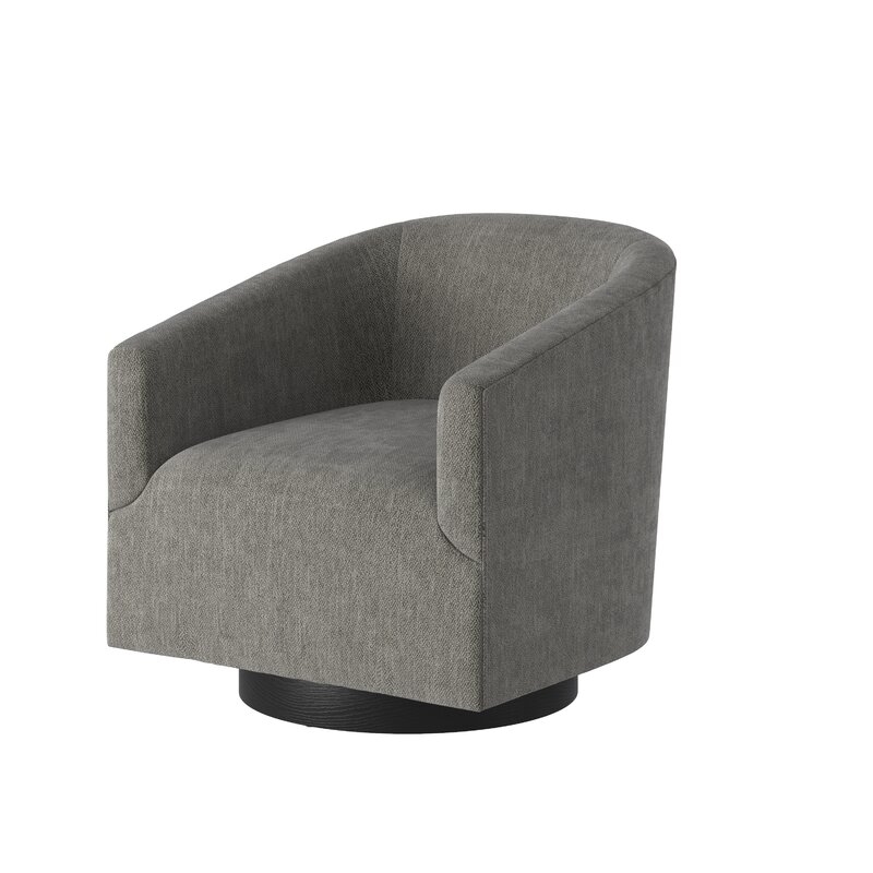 Donovan Upholstered Swivel Barrel Chair - Image 0