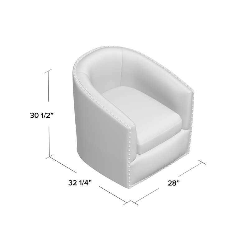 Leominster Swivel 19.5" Barrel Chair - Image 2
