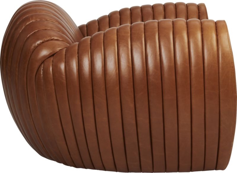 Leather Shell Armchair - Image 3