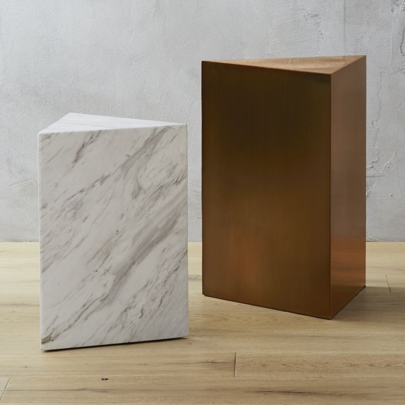Tri White Marble Side Table - Image 4