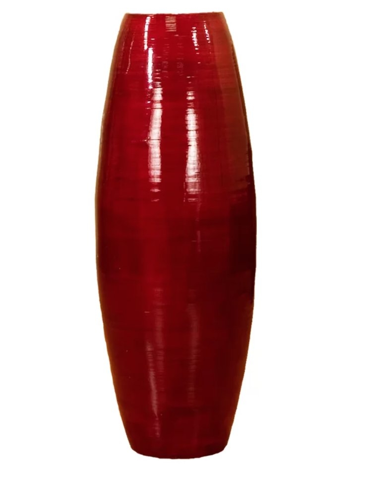 Mendez Bamboo Cylinder Floor Vase - Image 1
