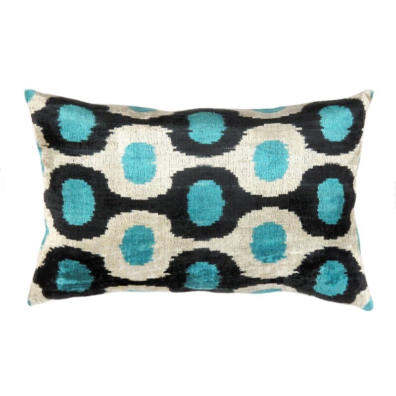 Ikat Lumbar Pillow Cover - Eco Fill - Image 0