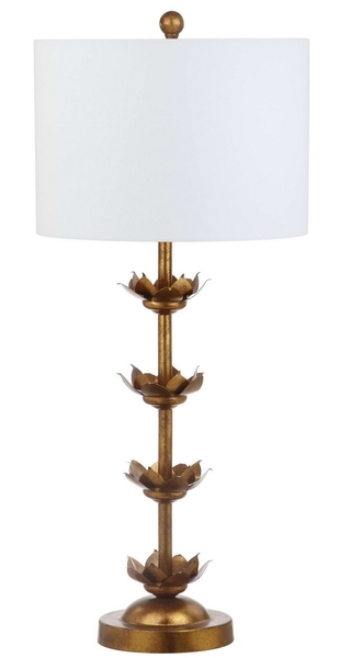 Lani Leaf 32-Inch H Table Lamp - Antique Gold - Arlo Home - Image 0