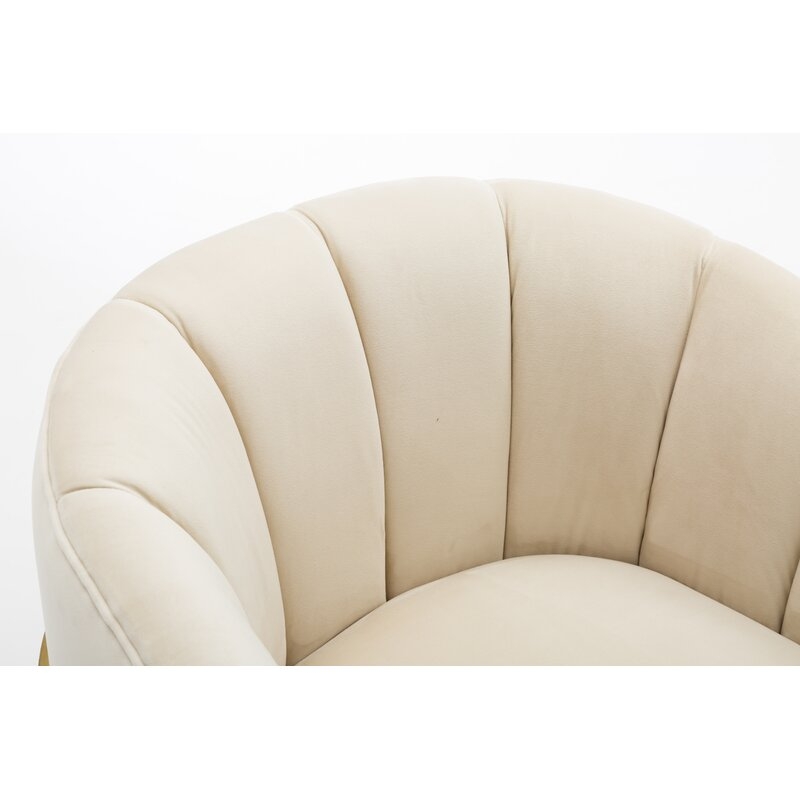 Sorrell 30'' Wide Velvet Barrel Chair - Image 3