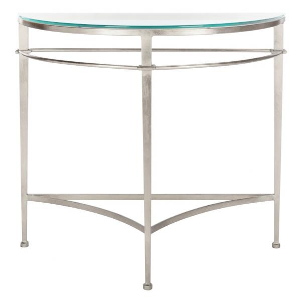 Baur Glass Console Table - Silver - Arlo Home - Image 0