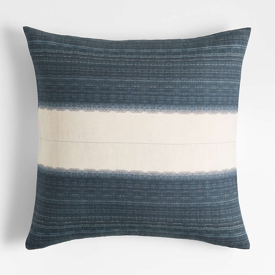 Littoral 23"x23" Two-Tone Navy Throw Pillow Cover - Image 0
