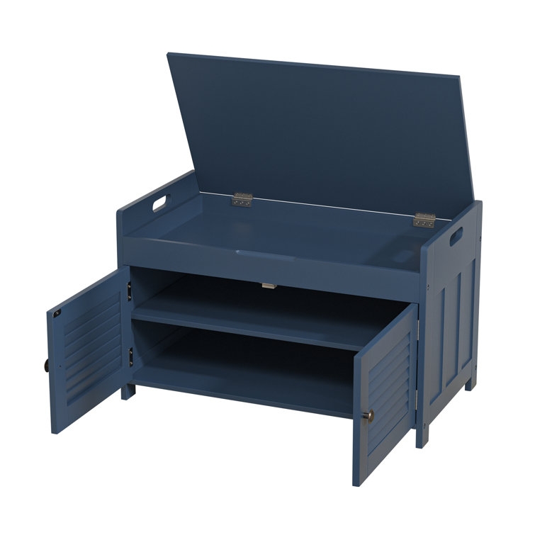 Gayola 28" Wide Cabinet Storage Bench with Flip Top Storage - Image 1