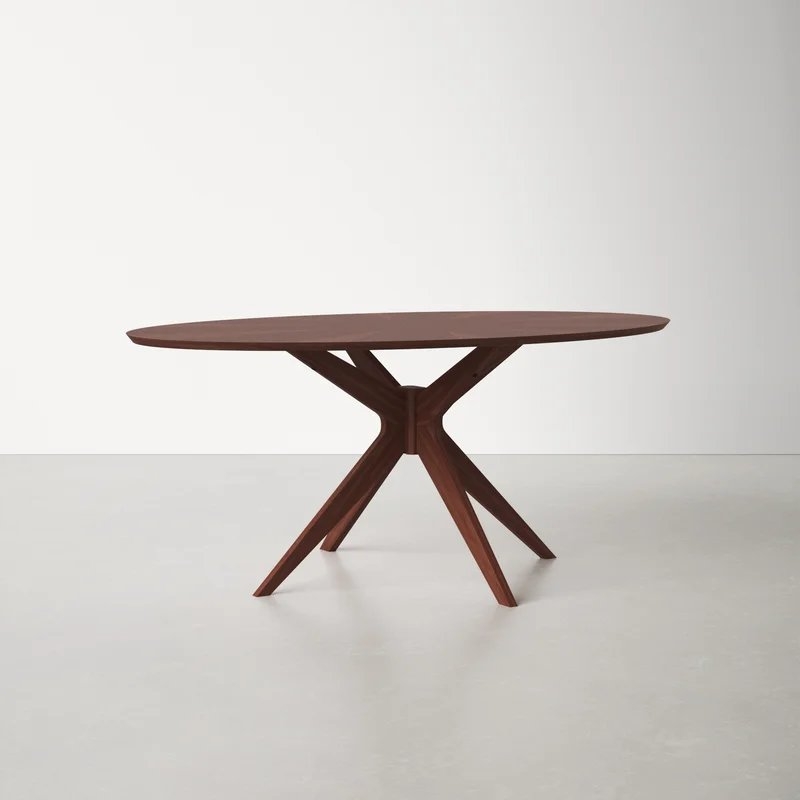 Thomas 70.5'' Solid Walnut Pedestal Dining Table - Image 0