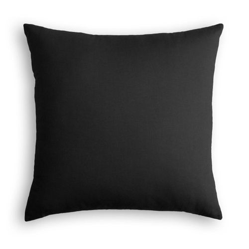 Classic Linen Pillow, Black, 20" x 20", + insert - Image 0