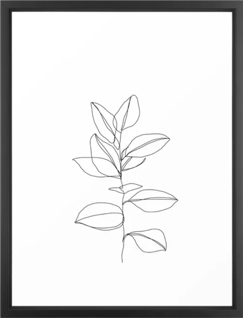 One line plant illustration - Dany Art Print - Image 0