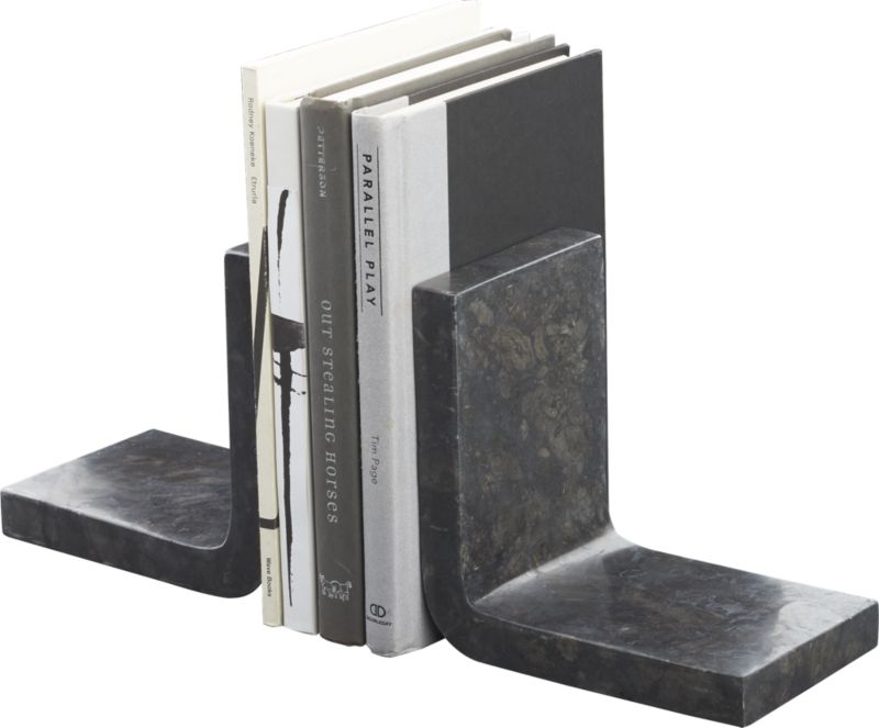 Swoop Black Marble Bookends - Image 4