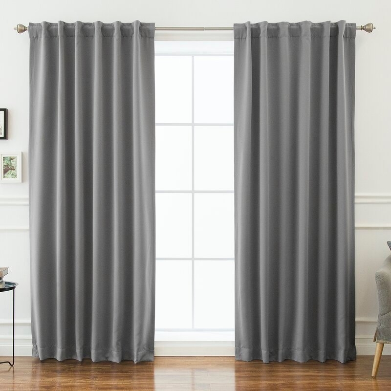 Sweetwater Solid Blackout Thermal Rod Pocket Curtain Panels (Set of 2) - Image 0