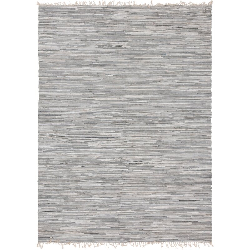Marcell Chindi Hand-Knotted Cotton Gray Area Rug 9x12 - Image 0