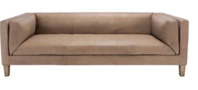 Bernadette Leather Sofa - Taupe  - Arlo Home - Image 0