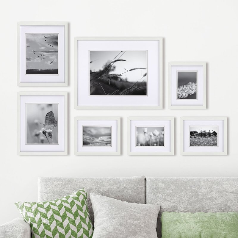 Goin 7 Piece Build a Gallery Wall Picture Frame Set - White Frames - Image 2