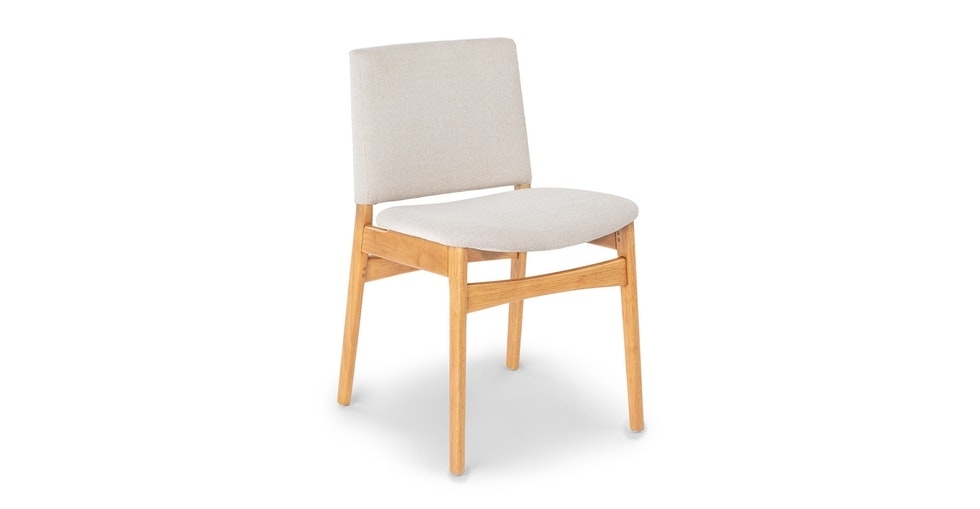 Nosh Chalk Gray Oak Dining Chair - Image 0