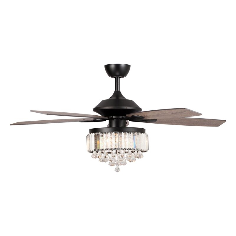 52'' Etting 5 - Blade Chandelier Ceiling Fan with Remote Control - Image 0
