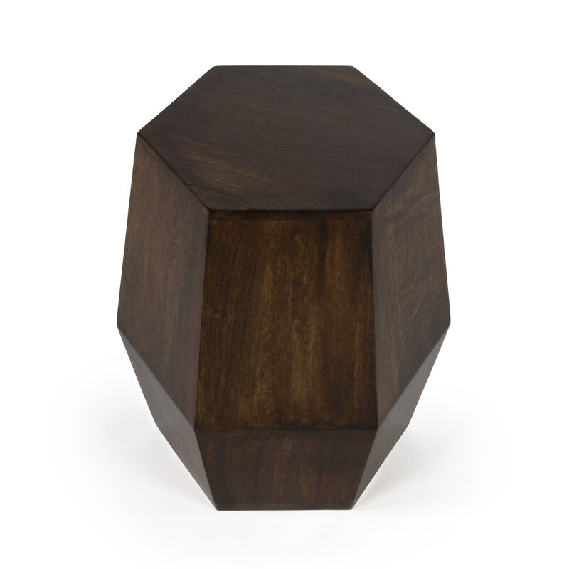 Damarte Solid Wood Drum End Table - Image 0