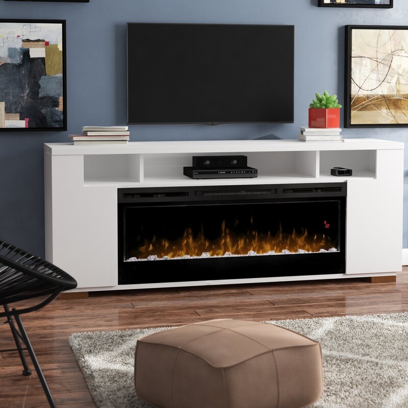Barnett Soundbar Firebox 76" TV Stand with Fireplace - Image 0
