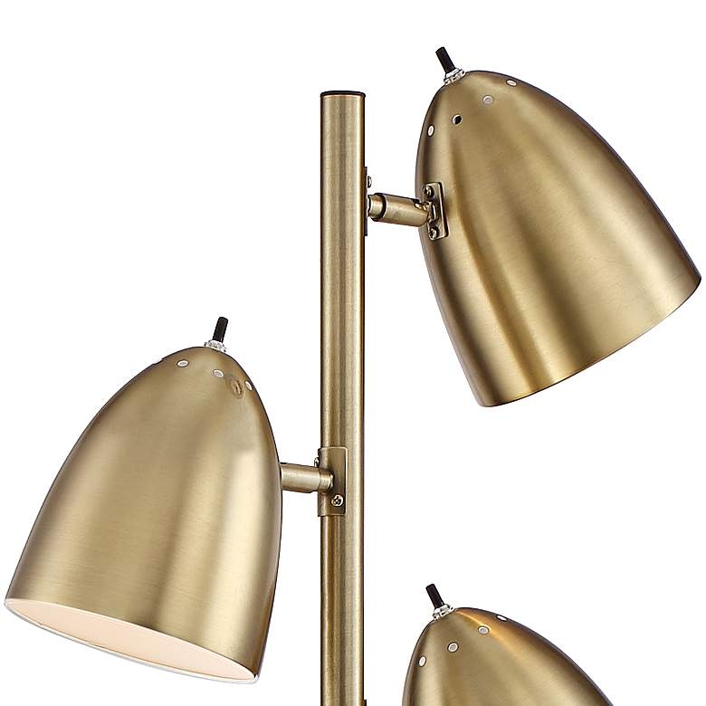 Aaron Aged Brass 3-Light Floor Lamp - Image 3