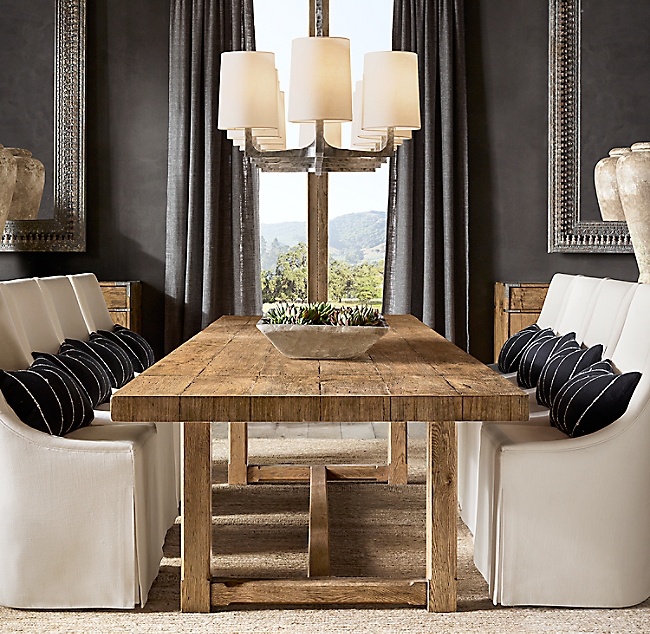CAYDEN CAMPAIGN RECTANGULAR EXTENSION DINING TABLE - Image 3