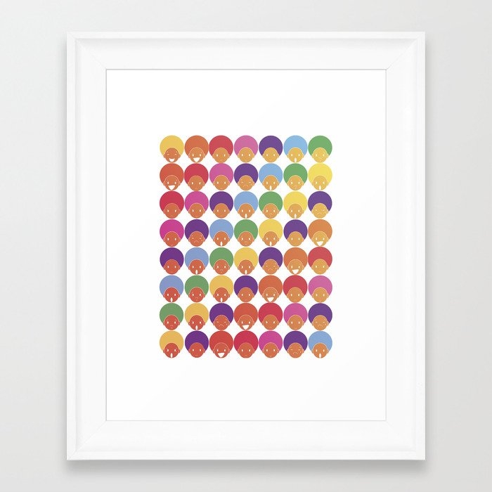 Afro Rainbows Framed Art Print - Image 0