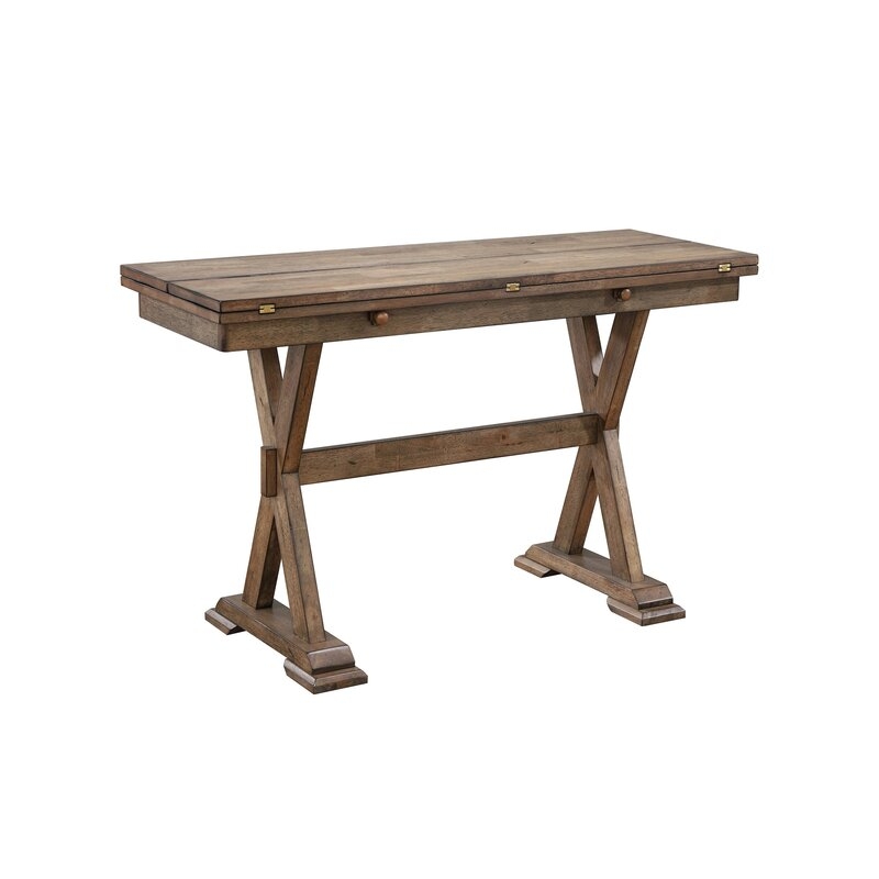 Edenboro Extendable Drop Leaf Rubberwood Solid Wood Dining Table - Image 0