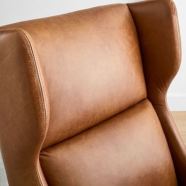 Ryder Leather Chair, Halo Leather, Saddle, Dark Walnut - Image 4