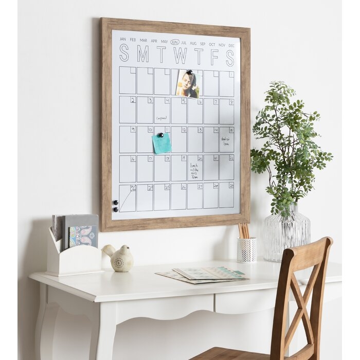 Monthly Calendar Magnetic Wall Mounted Dry Erase Board - Image 1
