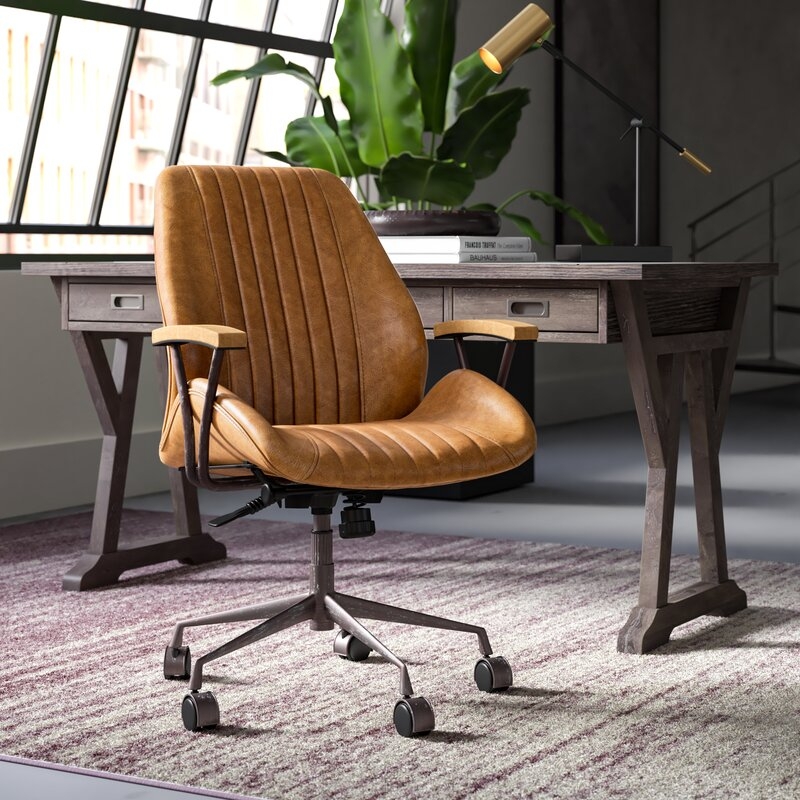 Kirbyville Genuine Leather Task Chair / Coffee Leather - Image 1