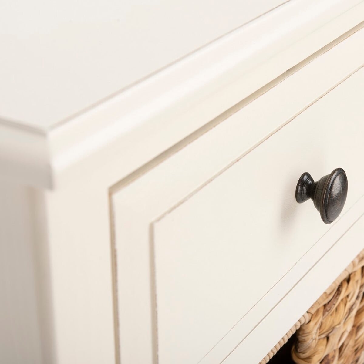 Michaela Drawer Side Table - Distressed White - Safavieh - Image 4